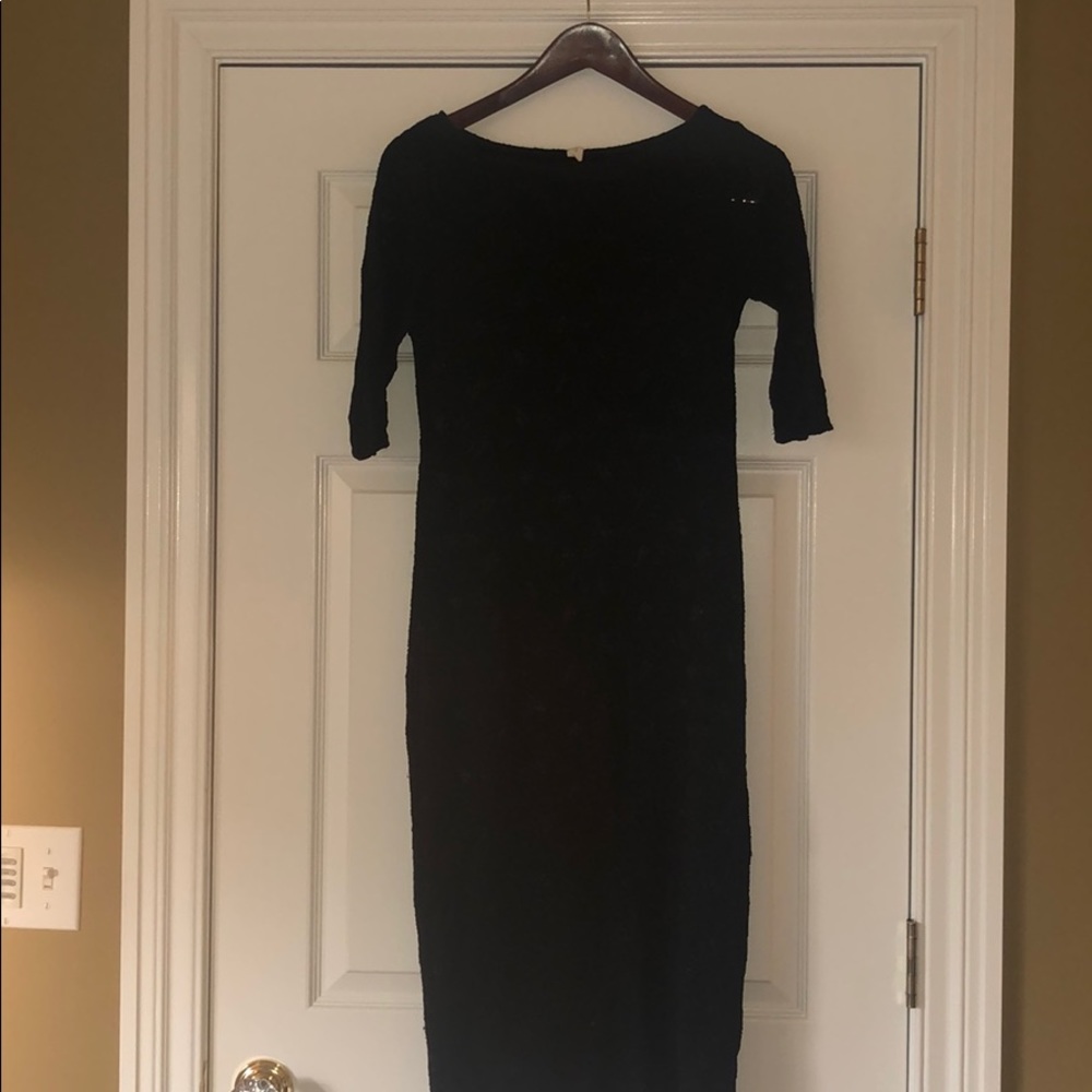 Black lace maternity midi pinkblush dress small